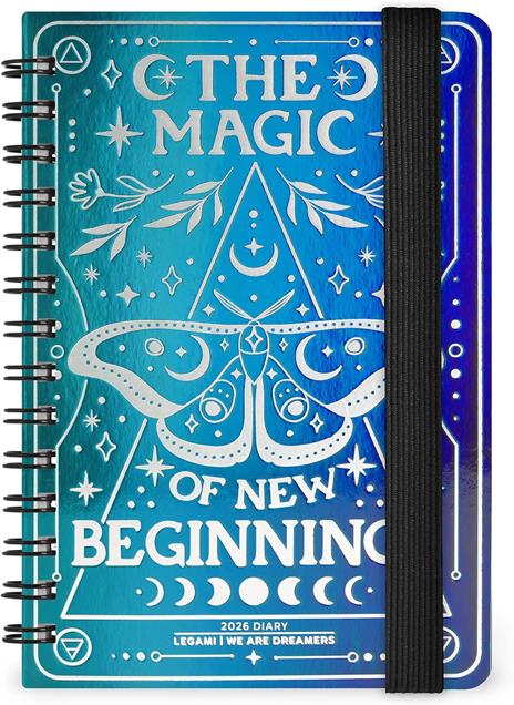 Agenda Legami 12 mesi, 2026, settimanale, Small Weekly Spiral Bound - Moth