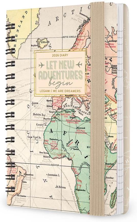 Agenda Legami 12 mesi, 2026, settimanale, Small Weekly Spiral Bound - Travel - 4