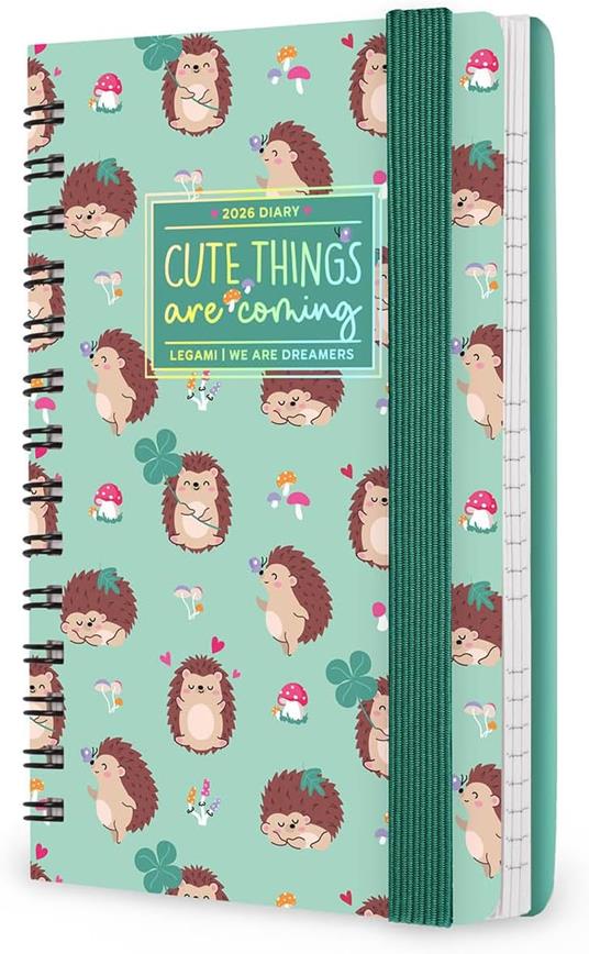 Agenda Legami 12 mesi, 2026, settimanale, Small Weekly Spiral Bound - Hedgehog - 4