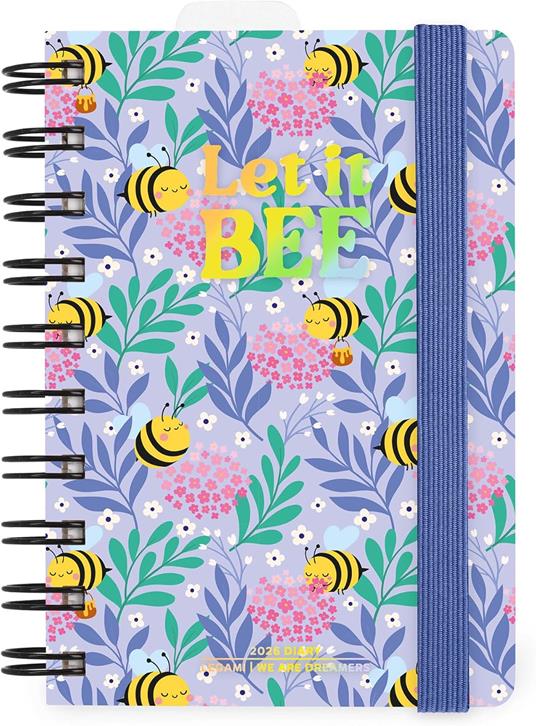 Agenda Legami 12 mesi, 2026, giornaliera, Small Daily Spiral Bound - Bee