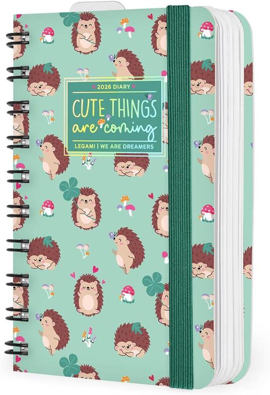 Agenda Legami 12 mesi, 2026, giornaliera, Small Daily Spiral Bound - Hedgehog - 4