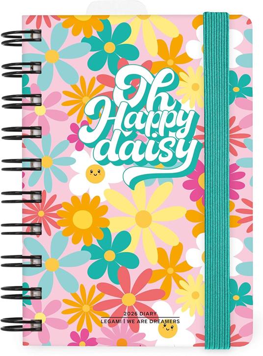 Agenda Legami 12 mesi, 2026, giornaliera, Small Daily Spiral Bound - Daisy