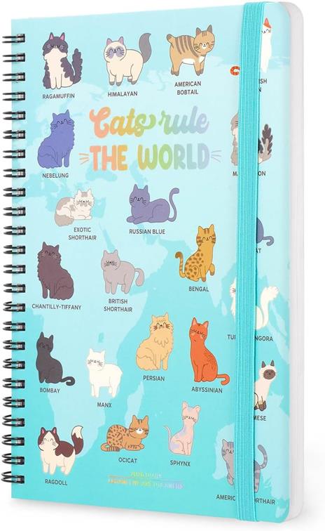 Agenda Legami 12 mesi, 2026, settimanale, Large Weekly Spiral Bound - Kitty - 4
