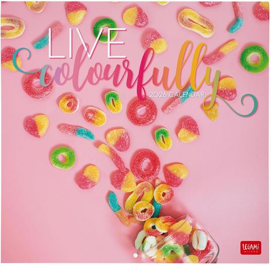 Calendario 2026 da Parete  - Live Colourfully - 30 x 29 cm