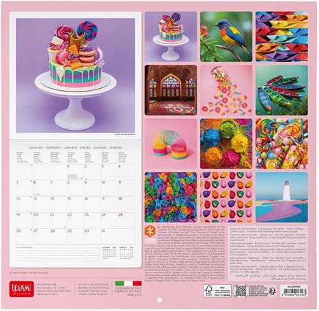 Calendario 2026 da Parete  - Live Colourfully - 30 x 29 cm - 3