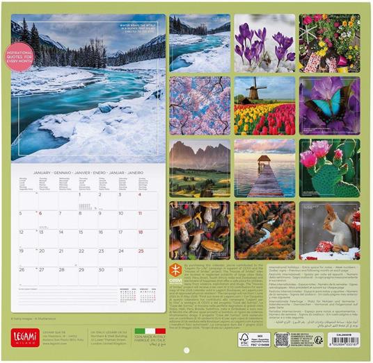 Calendario 2026 da Parete  - 4 Seasons - 30 x 29 cm - 3