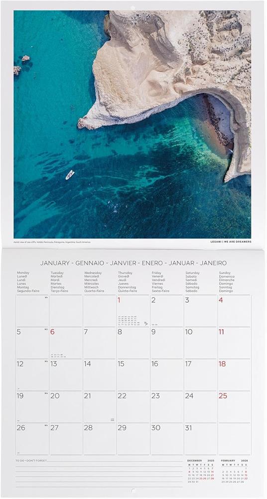 Calendario 2026 da Parete  - Vitamin Sea - 30 x 29 cm - 2