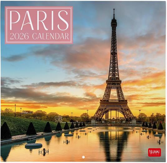 Calendario 2026 da Parete  - Paris - 30 x 29 cm