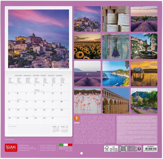 Calendario 2026 da Parete  - Provence - 30 x 29 cm - 3