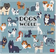 Calendario 2026 da Parete  - Dogs Of The World - 30 x 29 cm
