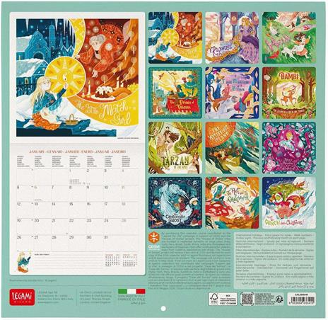 Calendario 2026 da Parete  - Once Upon A Time - 30 x 29 cm - 3