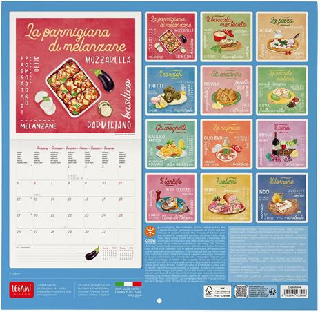 Calendario 2026 da Parete  - La Dolce Vita - 30 x 29 cm - 3