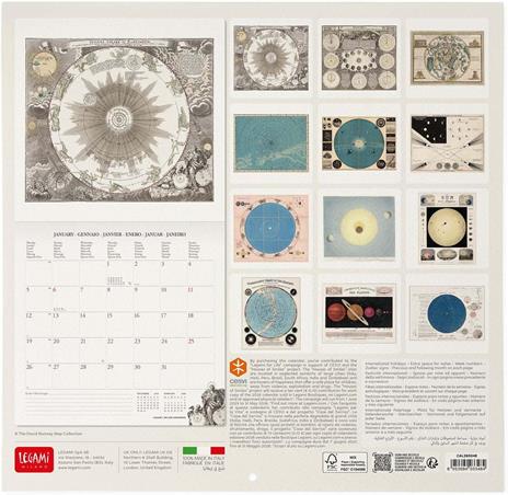 Calendario 2026 da Parete  - Celestial Maps - 30 x 29  cm - 3