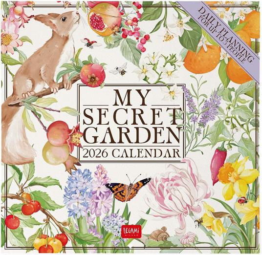 Calendario 2026 da Parete  - My Secret Garden - 30 x 29 cm