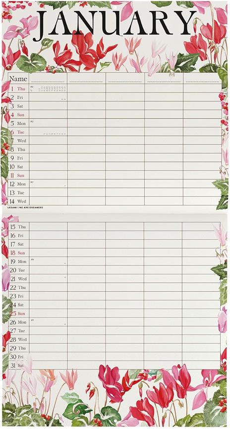 Calendario 2026 da Parete  - My Secret Garden - 30 x 29 cm - 2