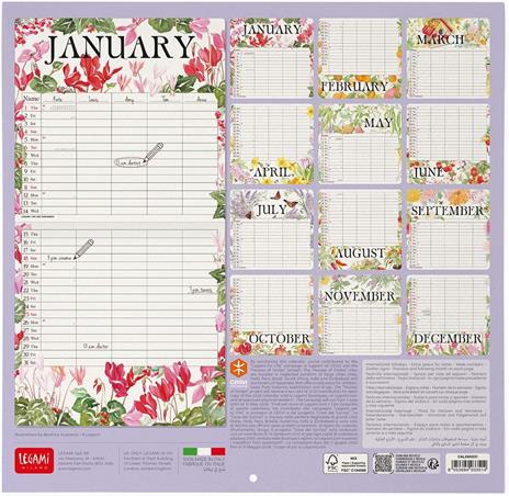 Calendario 2026 da Parete  - My Secret Garden - 30 x 29 cm - 3