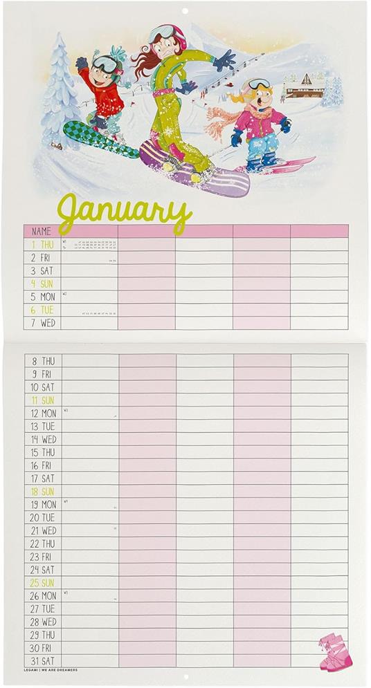Calendario 2026 da Parete  - Super Mum - 30 x 29 cm - 2