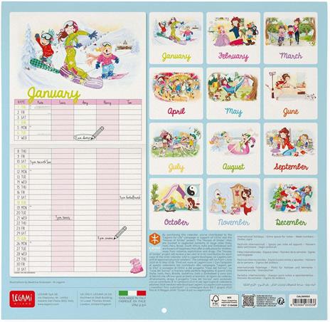 Calendario 2026 da Parete  - Super Mum - 30 x 29 cm - 3