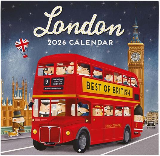 Calendario 2026 da Parete  - London - 30 x 29 cm
