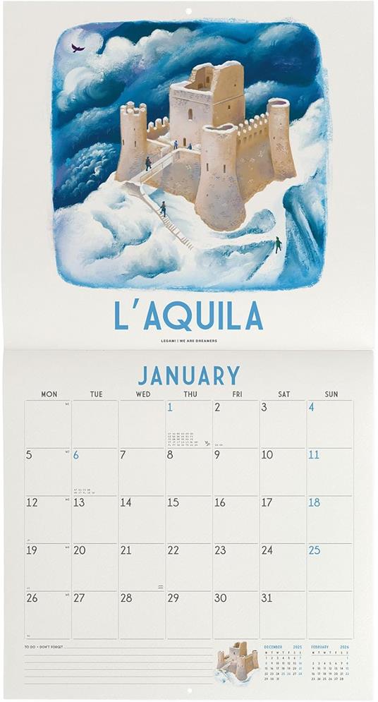 Calendario 2026 da Parete  - Italy - 30 x 29 cm - 3