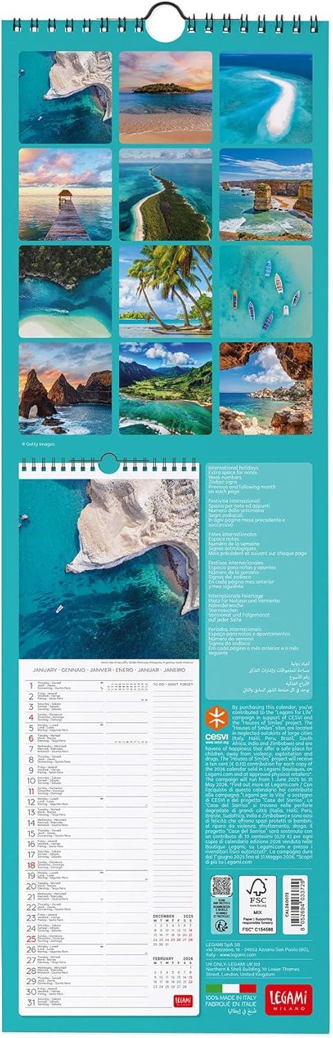 Calendario 2026 da Parete  - Vitamin Sea - 16 x 49  cm - 3