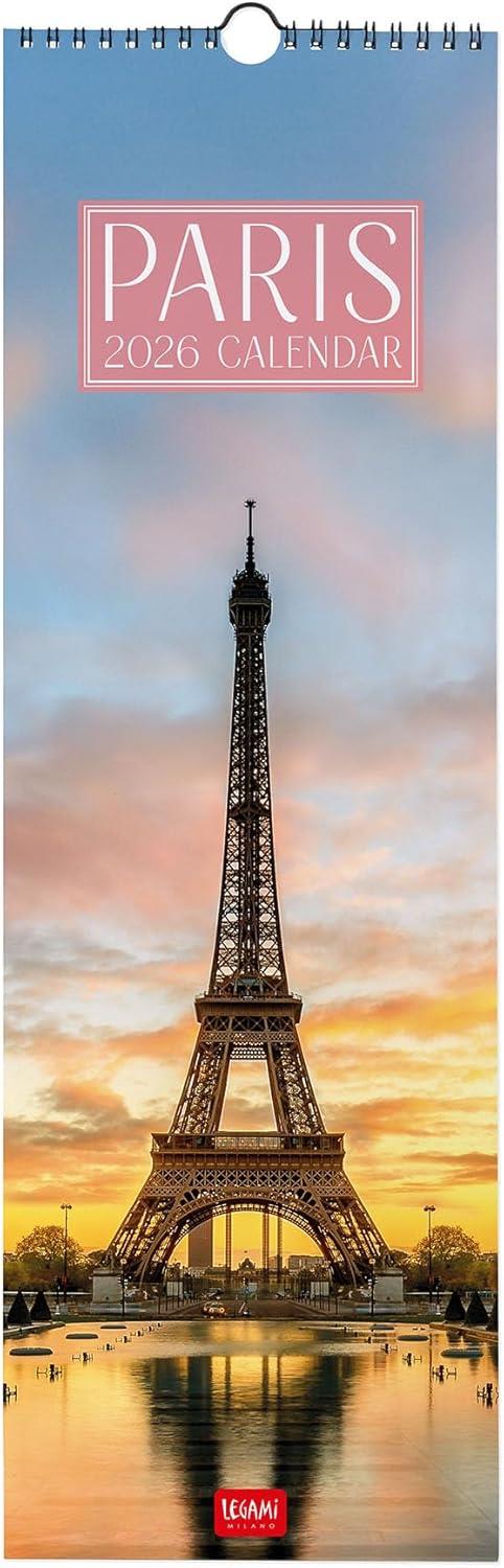 Calendario 2026 da Parete  - Paris - 16 x 49 cm
