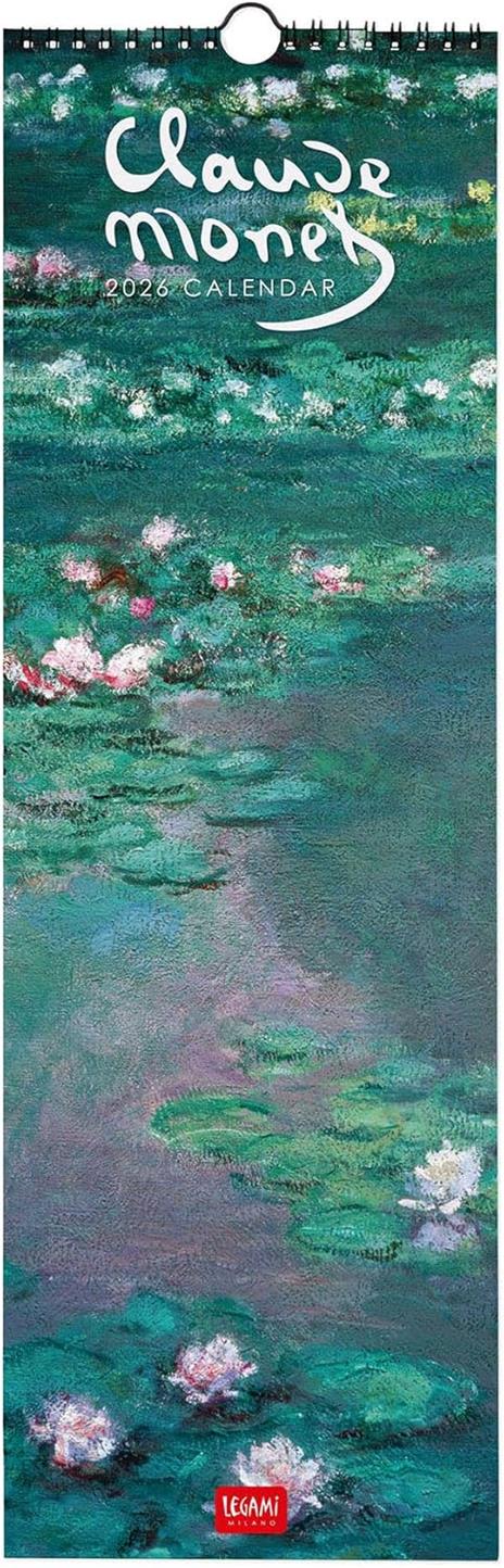 Calendario 2026 da Parete  - Claude Monet - 16 x 49 cm