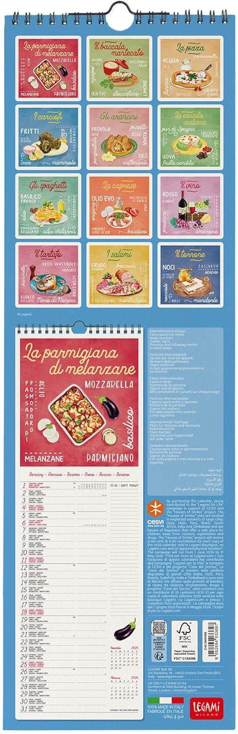Calendario 2026 da Parete  - La Dolce Vita - 16 x 49 cm - 3