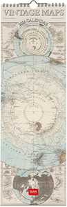 Cartoleria Calendario 2026 da Parete - Vintage Maps - 16 x 49 cm Legami
