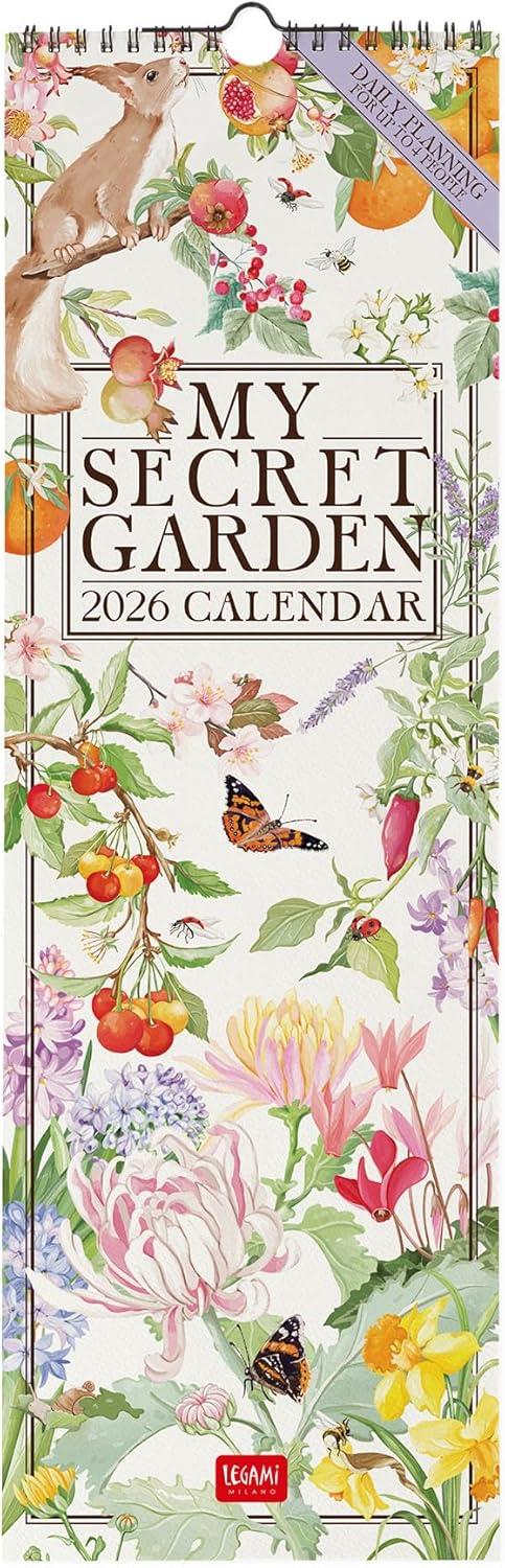 Calendario 2026 da Parete  - My Secret Garden - 16 x 49 cm