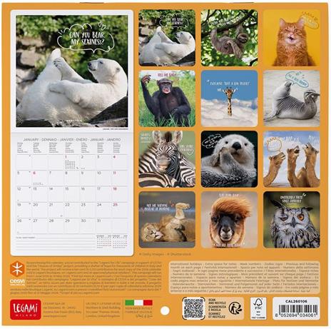 Calendario 2026 da Parete  - Take It Easy - 18 x 18 cm - 3