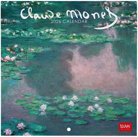 Calendario 2026 da Parete  - Claude Monet - 18 x 18 cm