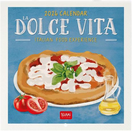 Calendario 2026 da Parete  - La Dolce Vita - 18 x 18 cm