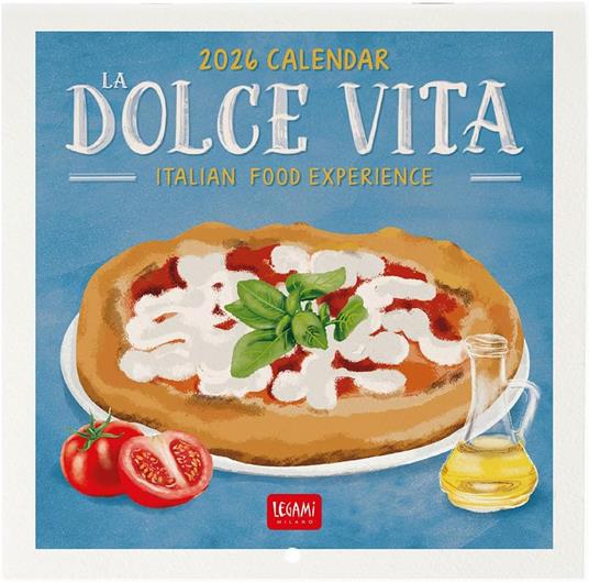Calendario 2026 da Parete  - La Dolce Vita - 18 x 18 cm