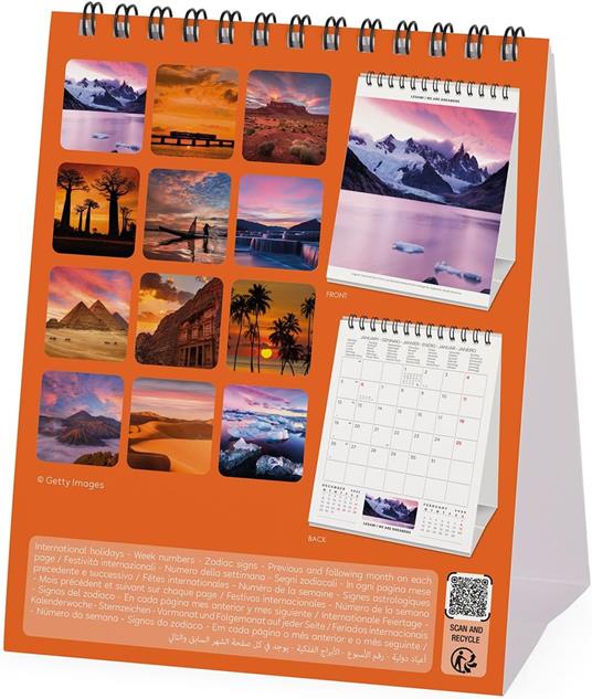 Calendario 2026 da Tavolo  - Sunsets - 12 x 14,5 cm - 4