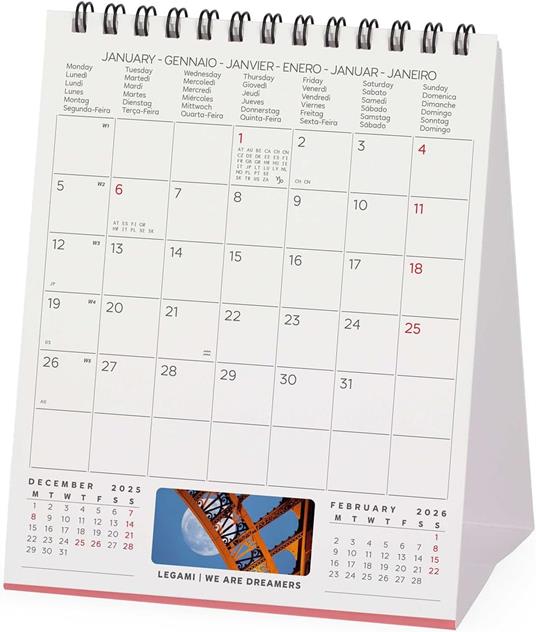 Calendario 2026 da Tavolo  - Paris - 12 x 14,5 cm - 3