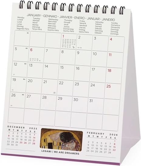Calendario 2026 da Tavolo  - Gustav Klimt - 12 x 14,5 cm - 3