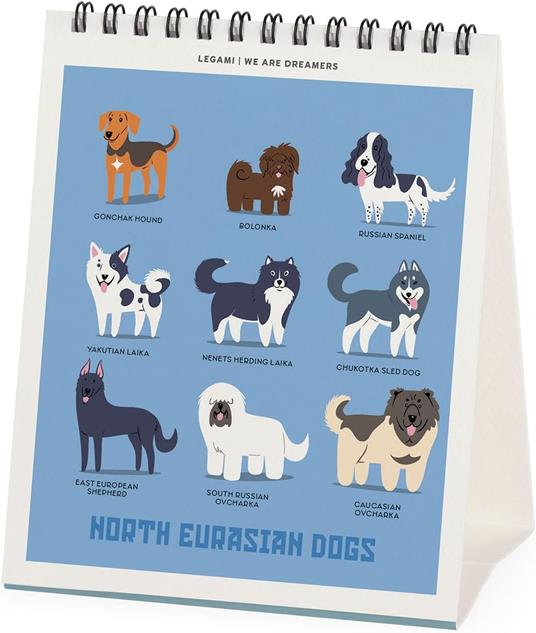 Calendario 2026 da Tavolo  - Dogs Of The World - 12 x 14,5 cm - 2