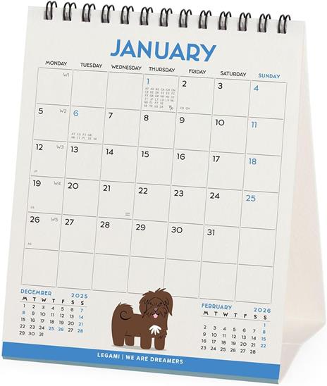 Calendario 2026 da Tavolo  - Dogs Of The World - 12 x 14,5 cm - 3