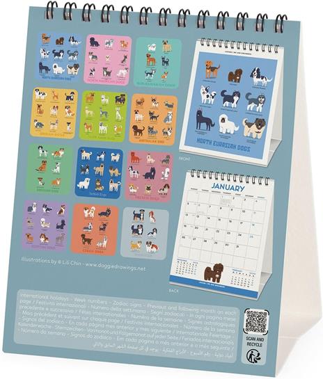Calendario 2026 da Tavolo  - Dogs Of The World - 12 x 14,5 cm - 4