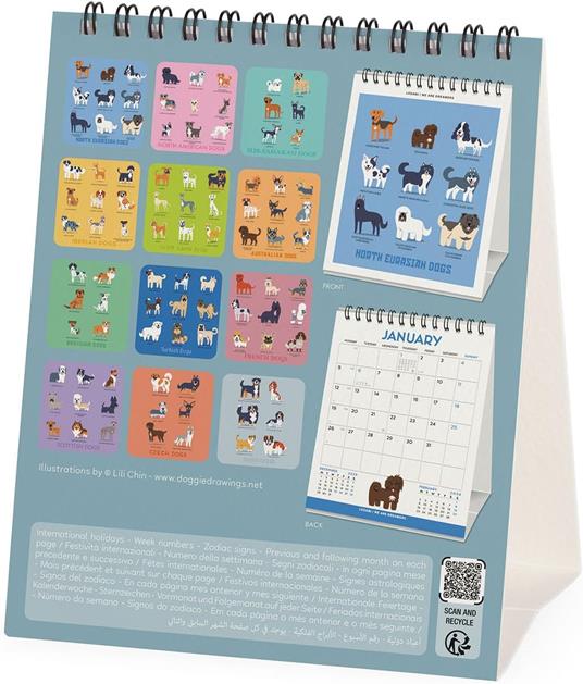 Calendario 2026 da Tavolo  - Dogs Of The World - 12 x 14,5 cm - 4