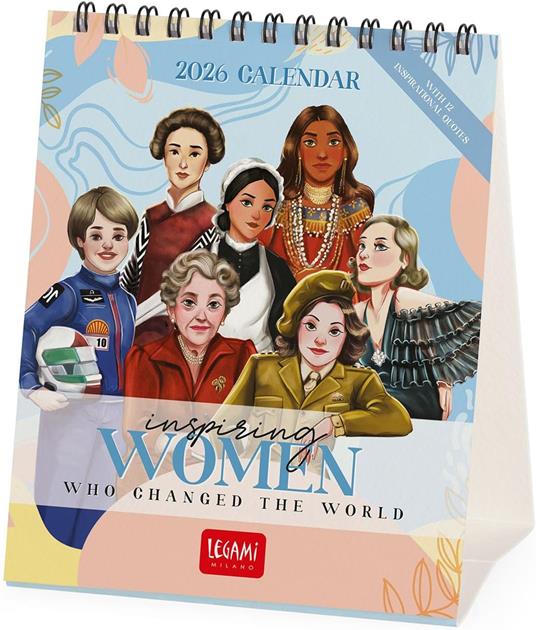 Calendario 2026 da Tavolo  - Inspiring Women - 12 x 14,5 cm