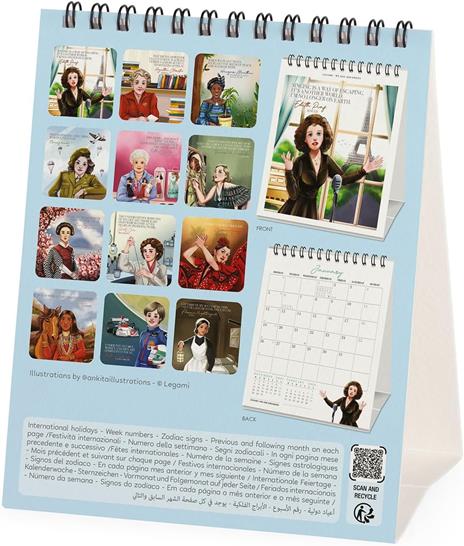 Calendario 2026 da Tavolo  - Inspiring Women - 12 x 14,5 cm - 4