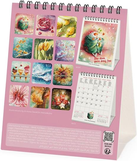 Calendario 2026 da Tavolo  - Good Vibes Only - 12 x 14,5 cm - 4