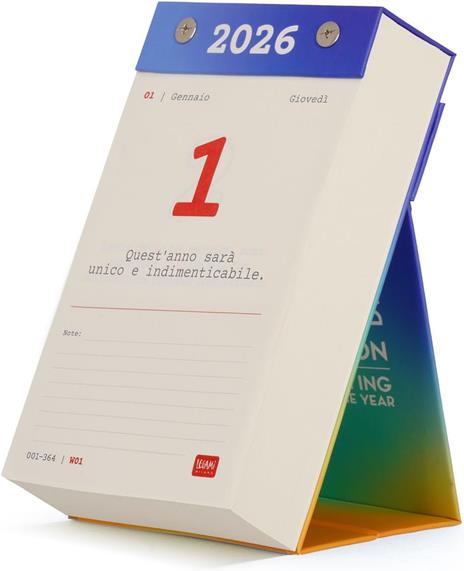 Calendario Giornaliero da tavolo 2026 Legami - Italiano - 2