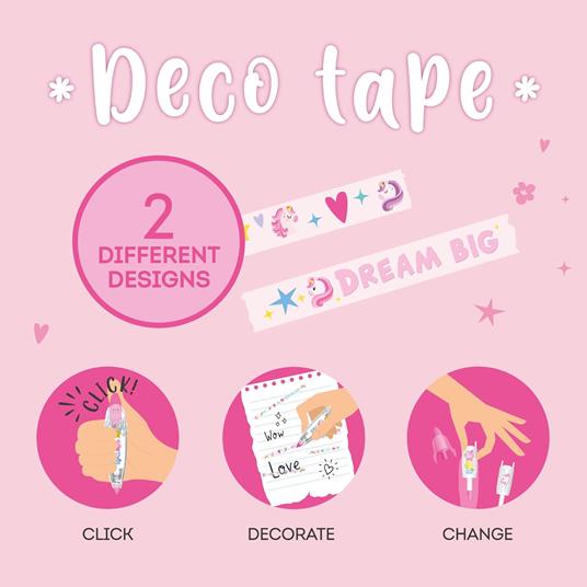 Nastro Decorativo Tema Unicorno Legami, Lunghezza 4m + 1 ricarica inclusa - 2