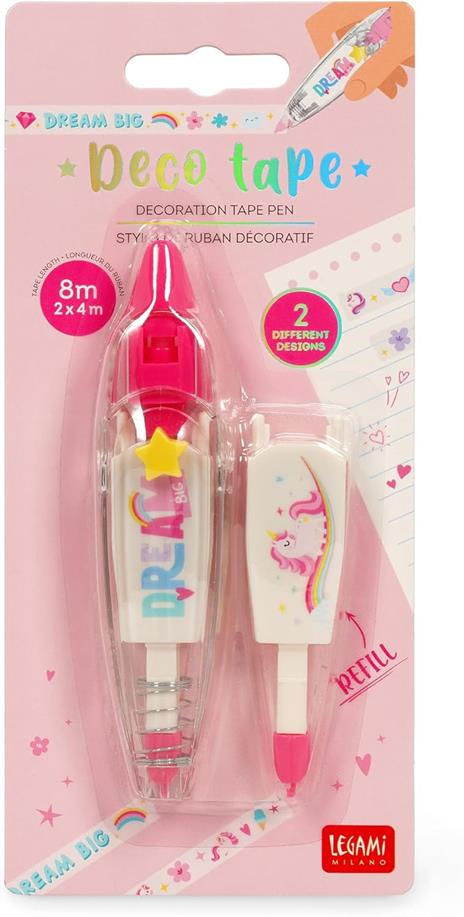 Nastro Decorativo Tema Unicorno Legami, Lunghezza 4m + 1 ricarica inclusa - 4