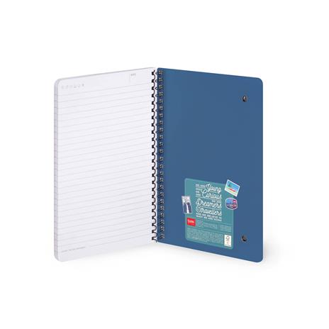 Lined Spiral- Bound Notebook - Spiral Notebook - Large - Travel Stickers - 3