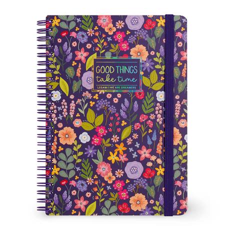 Blocco Spiralato a Righe - Spiral Notebook - Large - Flowers