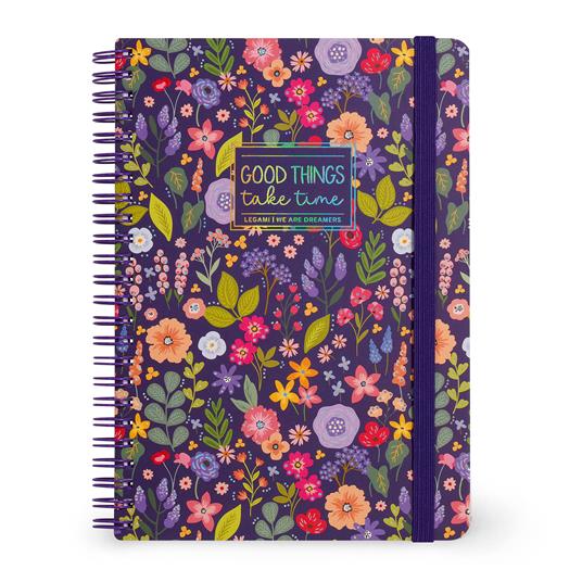Blocco Spiralato a Righe - Spiral Notebook - Large - Flowers